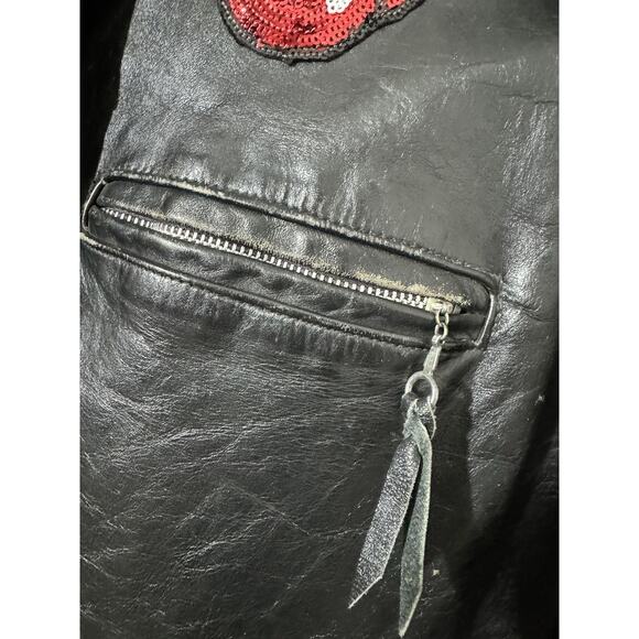NWT 1 of a Kind MadeWorn Rolling Stones Leather Jacket - Picture 8 of 16